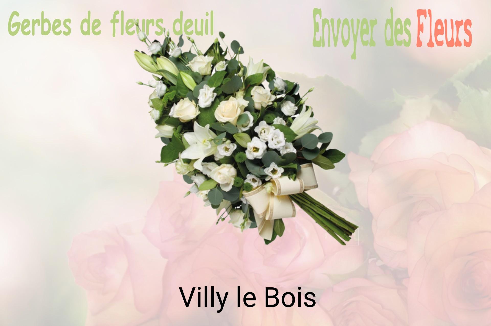 Gerbe de fleurs de deuil livrée à Villy-le-Bois